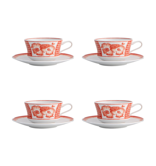 Vista Alegre Coralina Tea Cup And Saucer By Oscar de La Renta