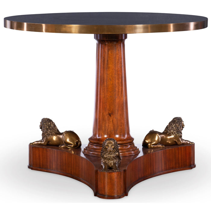 Maitland Smith Lion Pedestal Center Table