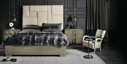 Bernhardt Mosaic Upholstered Panel Bed
