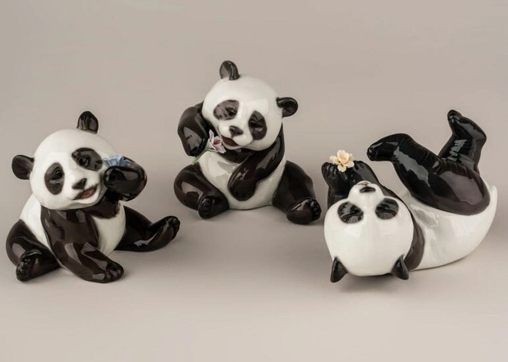Lladro Panda Figurine