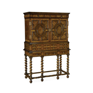 Jonathan Charles William & Mary Walnut & Oyster Drink Cabinet ( 492582-WAL )
