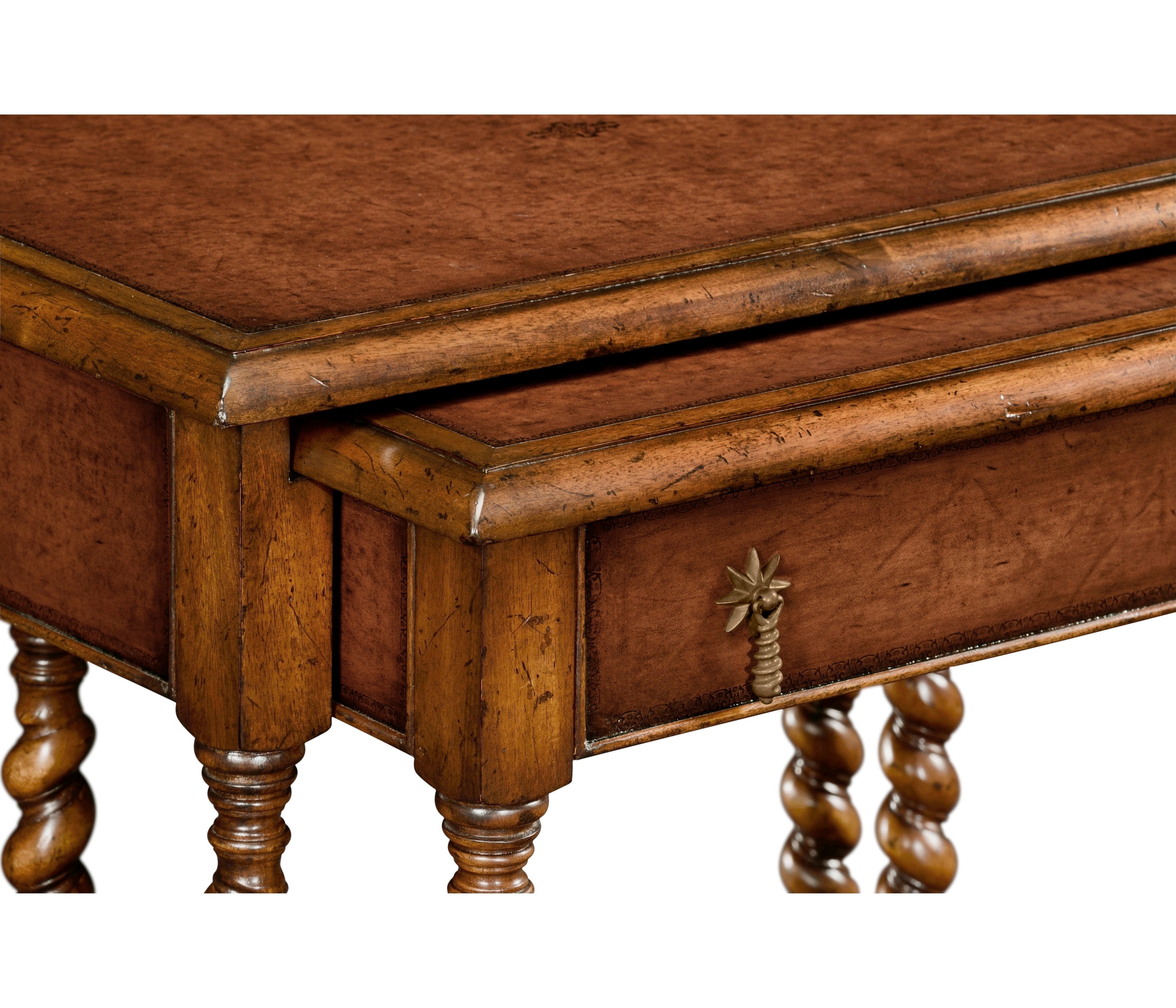 Jonathan Charles Pair of Nesting Walnut Tables ( 492027-WAL )