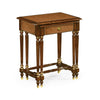 Jonathan Charles Mahogany Leather Nest of Tables w/ Drawer ( 499188 )