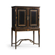 Jonathan Charles Formal Black & Gold Drinks Cabinet ( 492356-FBG )