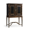 Jonathan Charles Formal Black & Gold Drinks Cabinet ( 492356-FBG )