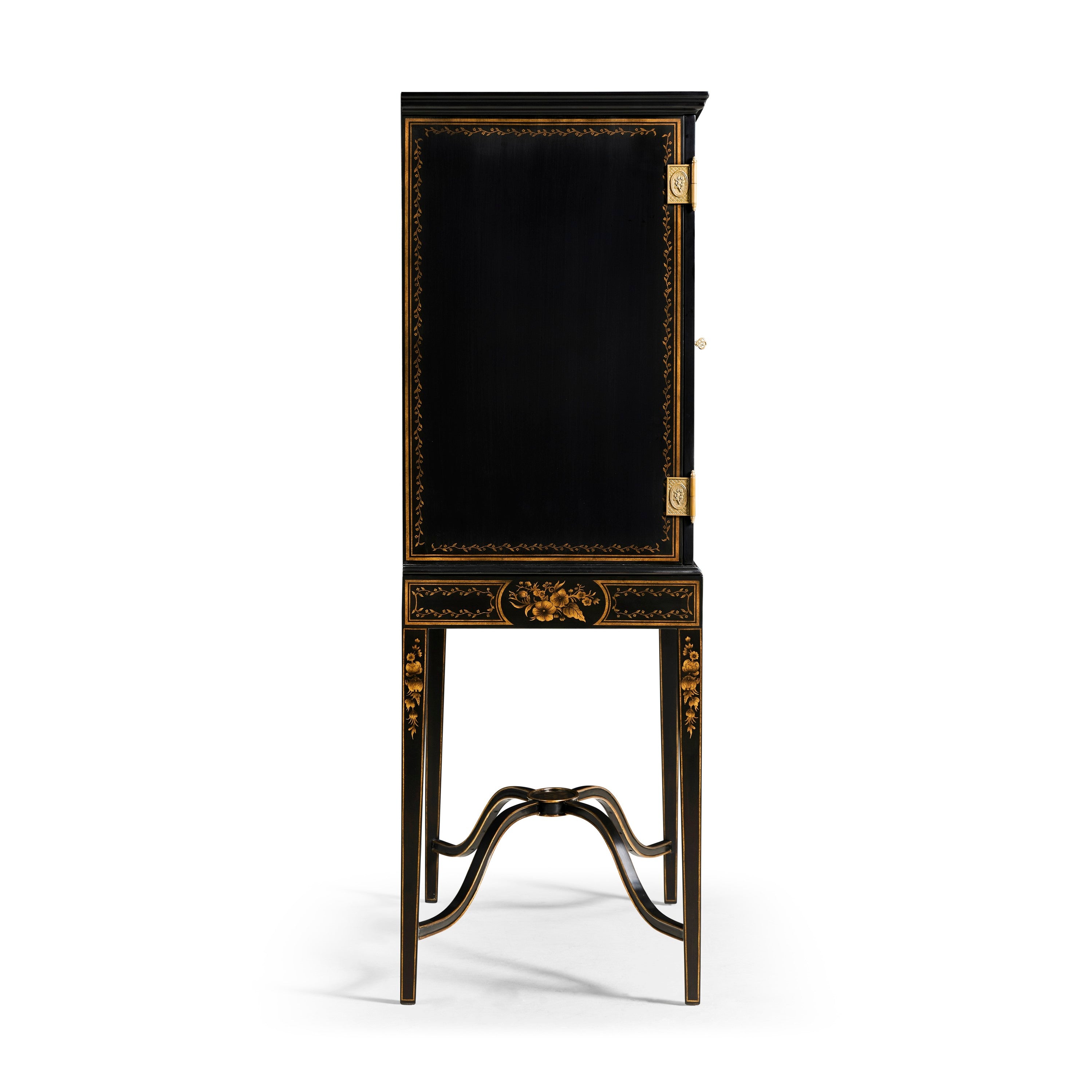 Jonathan Charles Formal Black & Gold Drinks Cabinet ( 492356-FBG )