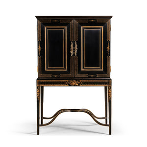 Jonathan Charles Formal Black & Gold Drinks Cabinet ( 492356-FBG )