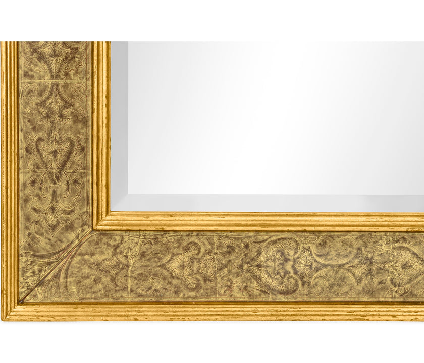 Jonathan Charles William & Mary Eglomise Gilded Mirror ( 492092-GEG-GPM )