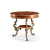 Jonathan Charles Oyster Round Table on Brass Base ( 492096-WAL )