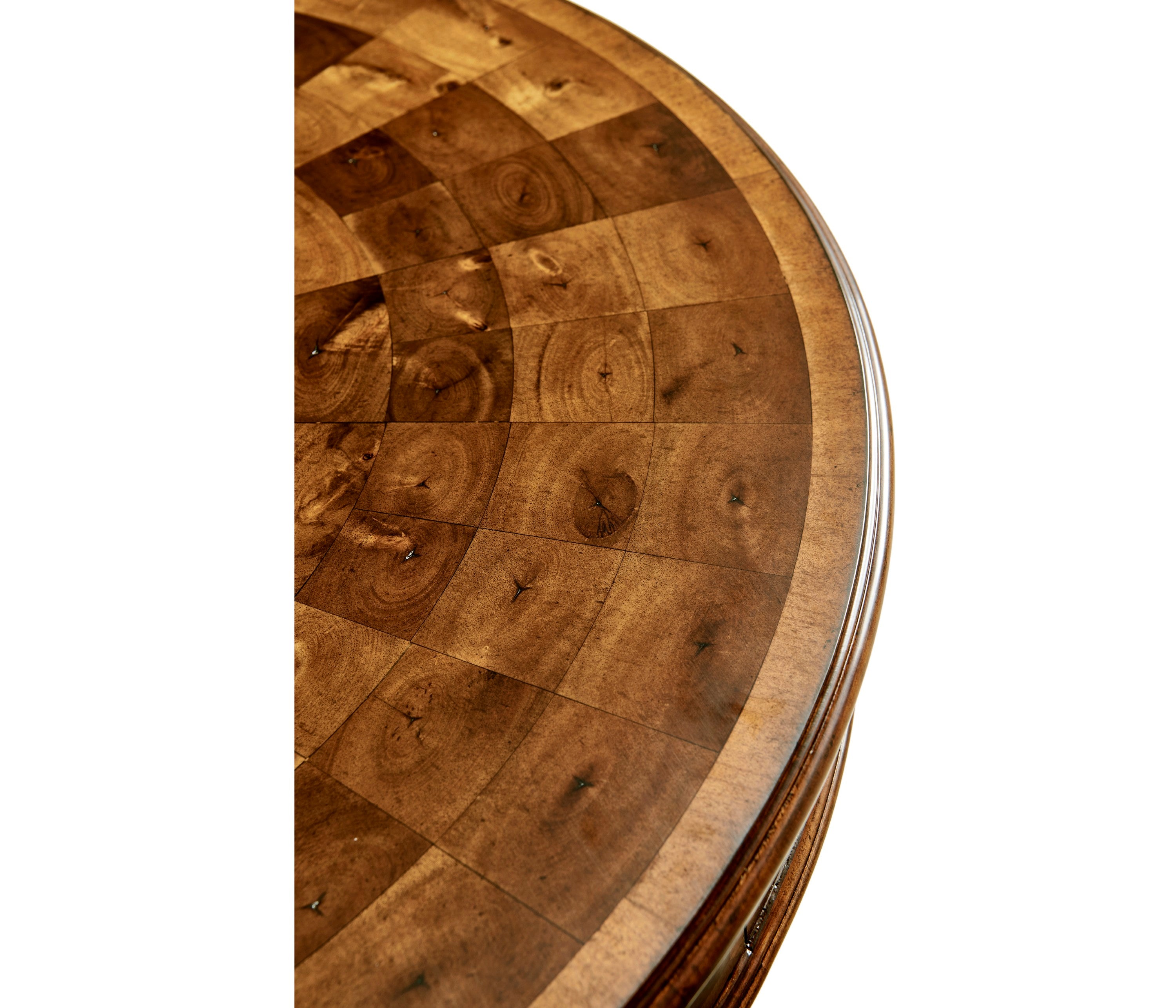 Jonathan Charles Oyster Round Table on Brass Base ( 492096-WAL )