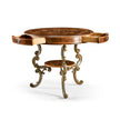 Jonathan Charles Oyster Round Table on Brass Base ( 492096-WAL )