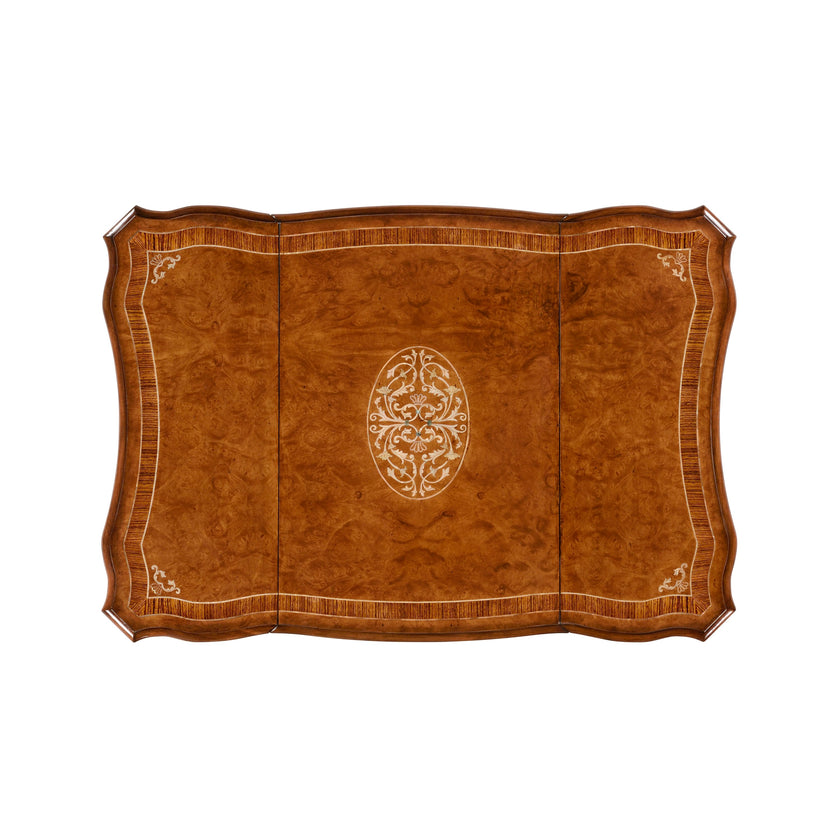 Jonathan Charles Burl & Mother of Pearl Pembroke Table ( 499212-BRW-MOP )