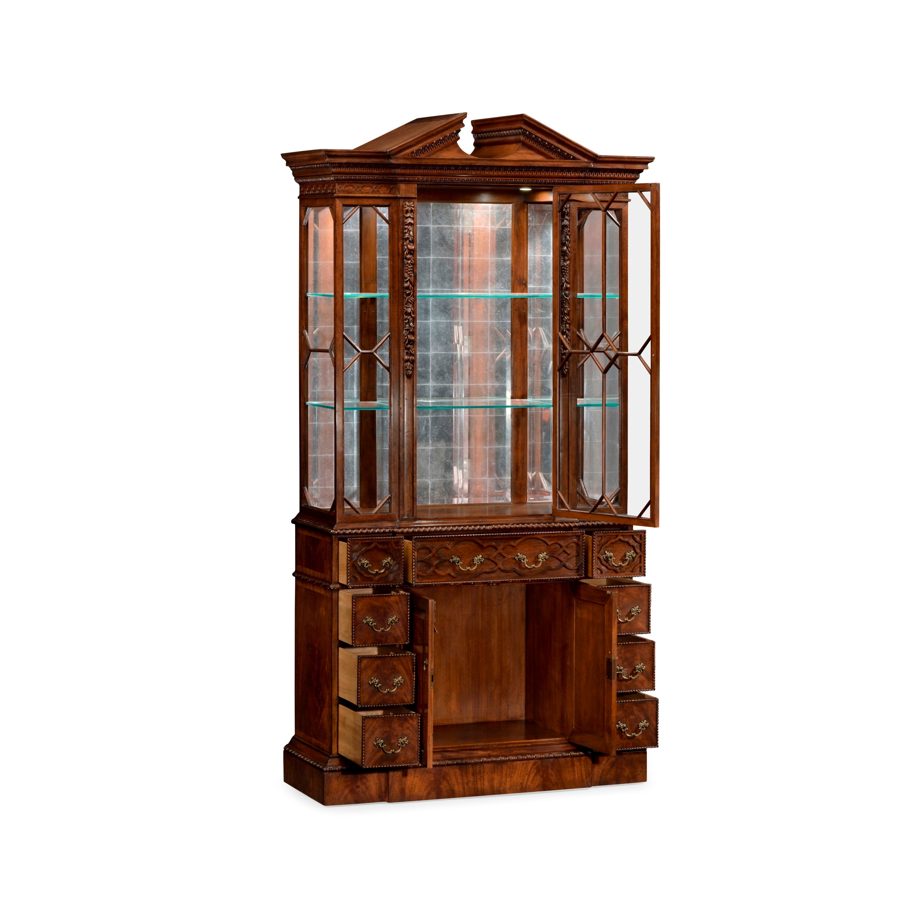Jonathan Charles Neo-Classical Mahogany China Cabinet ( 492250-MAH )