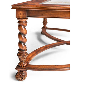 Jonathan Charles Square Oyster & Eglomise Coffee Table ( 492225-WAL-GED )