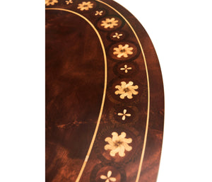 Jonathan Charles Mahogany Oval Marquetry Lamp Table ( 499065-MAH )