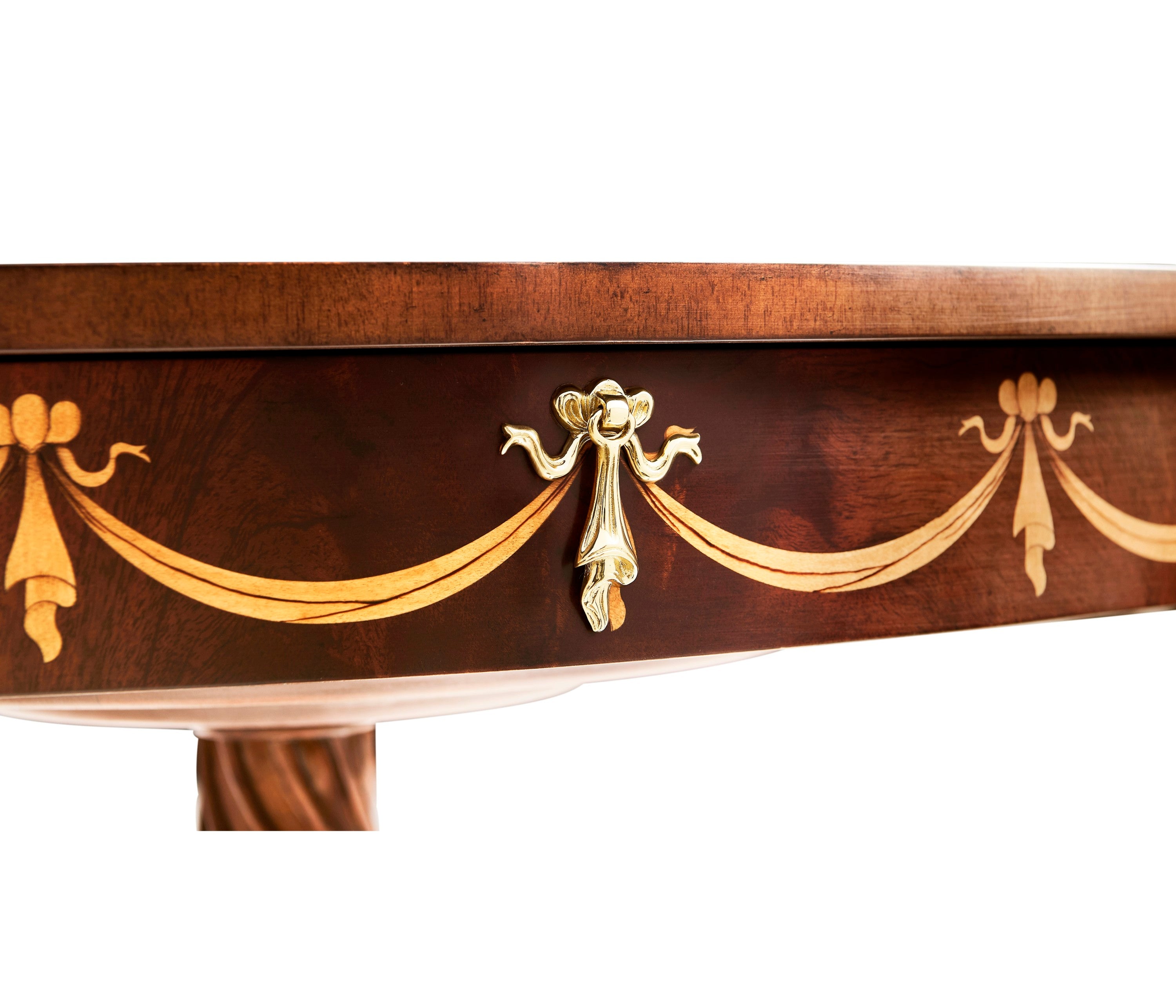 Jonathan Charles Mahogany Oval Marquetry Lamp Table ( 499065-MAH )