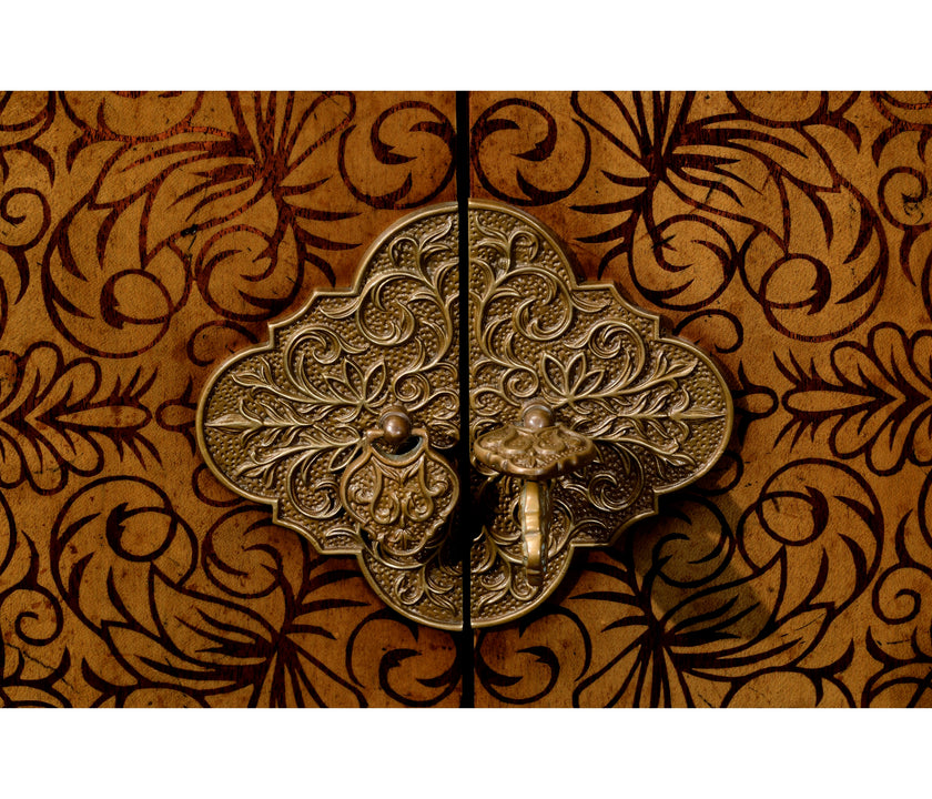 Jonathan Charles Light Walnut & Seaweed Escritoire Cabinet ( 492252-WLL )