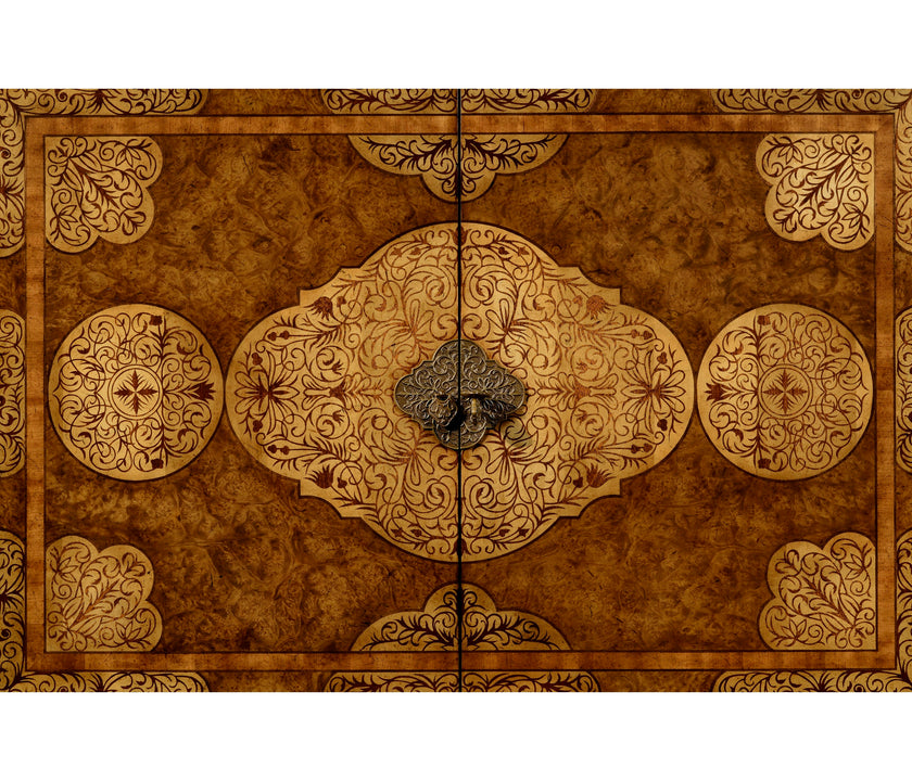Jonathan Charles Light Walnut & Seaweed Escritoire Cabinet ( 492252-WLL )