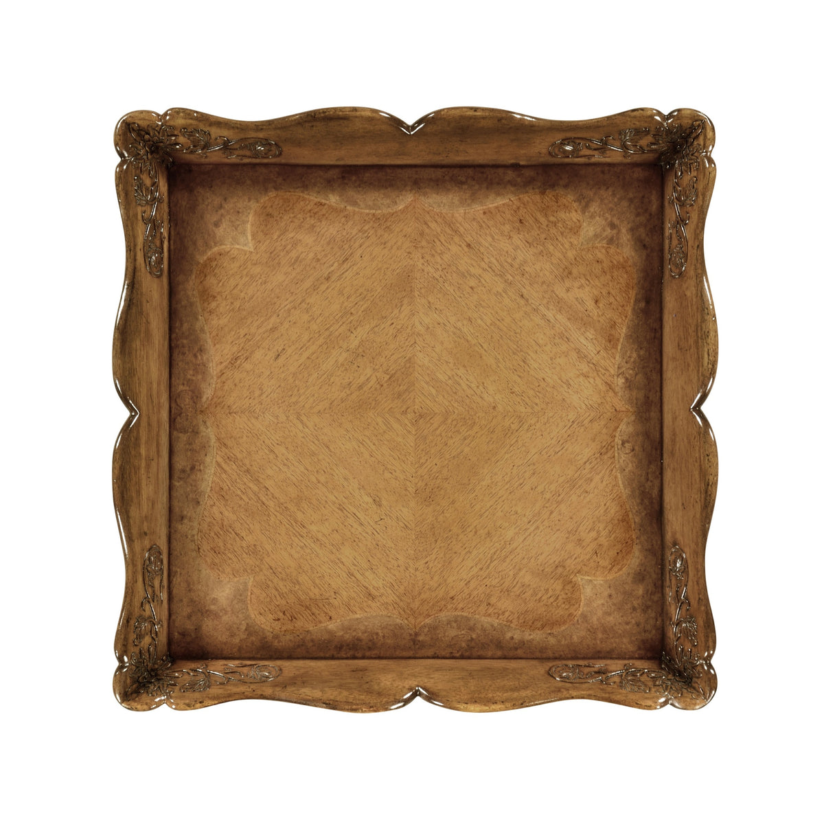 Jonathan Charles Tray Lamp Table Walnut And Satinwood ( 492560-SAM )