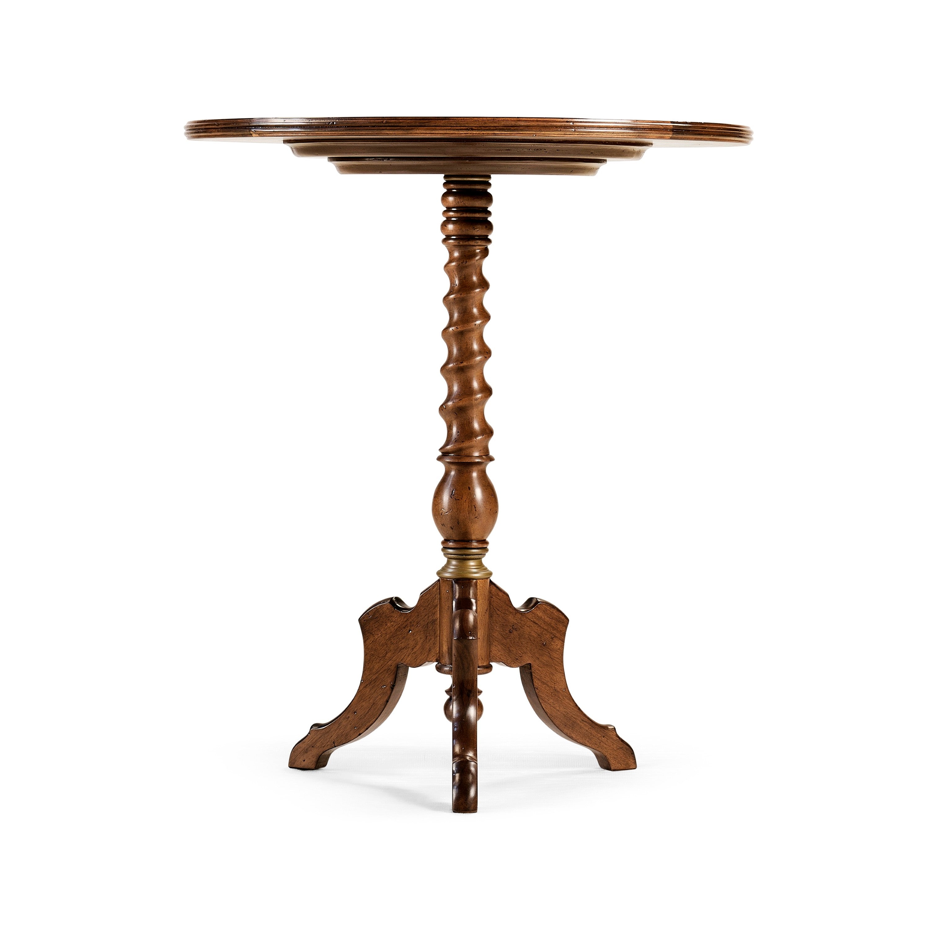 Jonathan Charles Eglomise & Walnut Round Wine Table ( 492134-WAL )