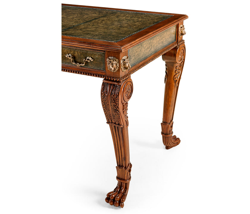 Jonathan Charles Italian Lions Paw Desk ( 492173-WAL )