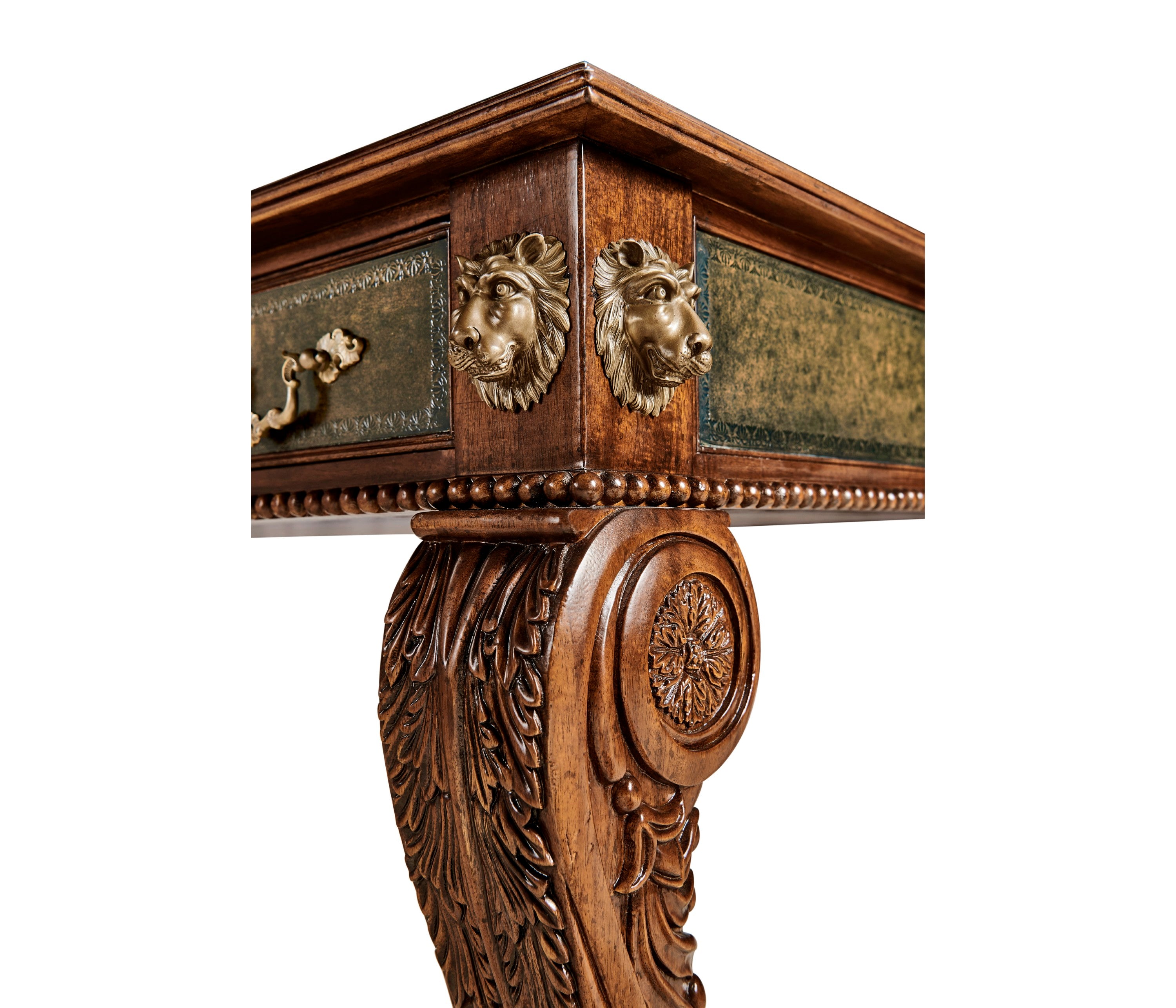 Jonathan Charles Italian Lions Paw Desk ( 492173-WAL )