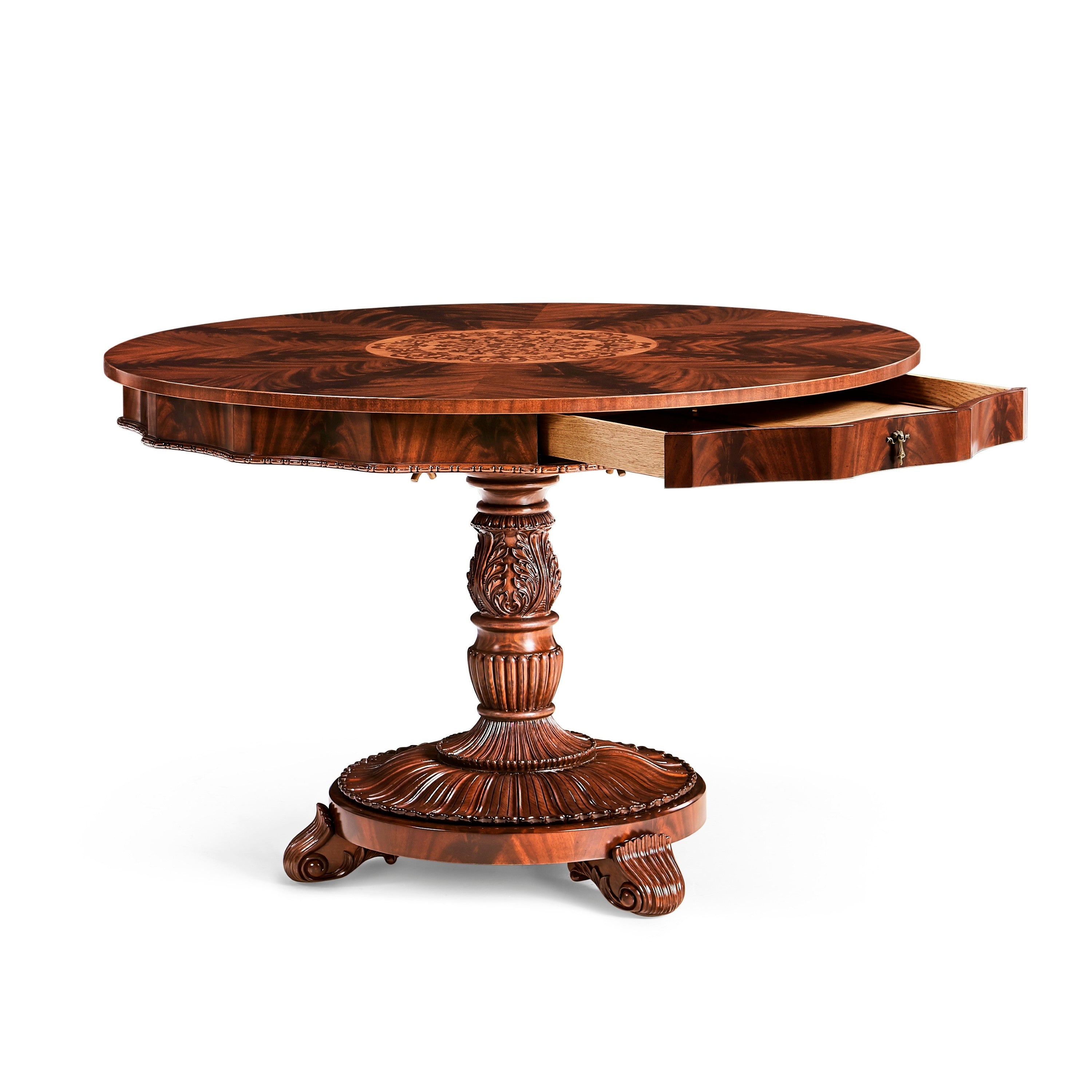 Jonathan Charles Finely Inlaid Mahogany Centre Table ( 492846-MAH )