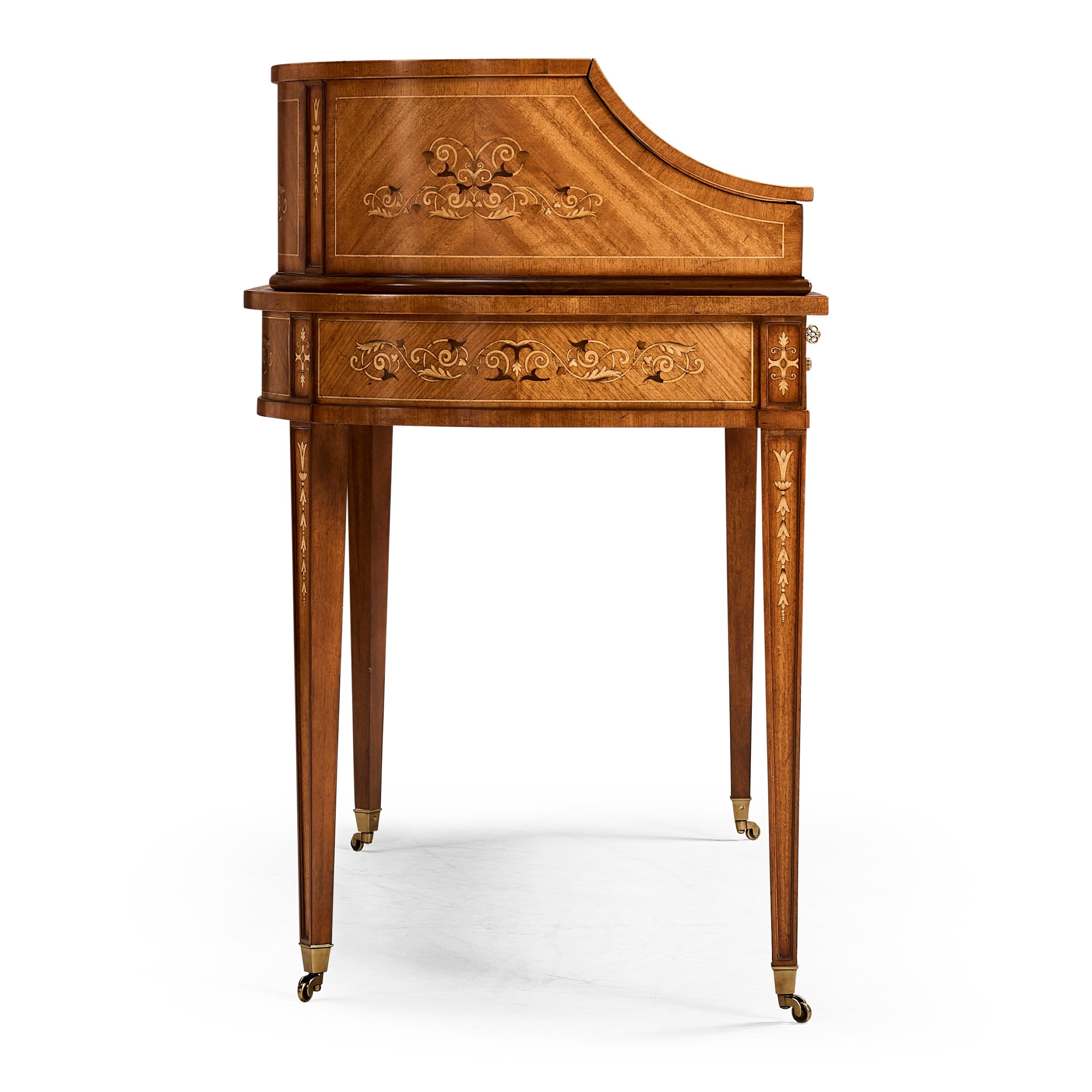Jonathan Charles Carlton House Desk Faux Ebony Marquetry ( 492444-SAM-L001 )