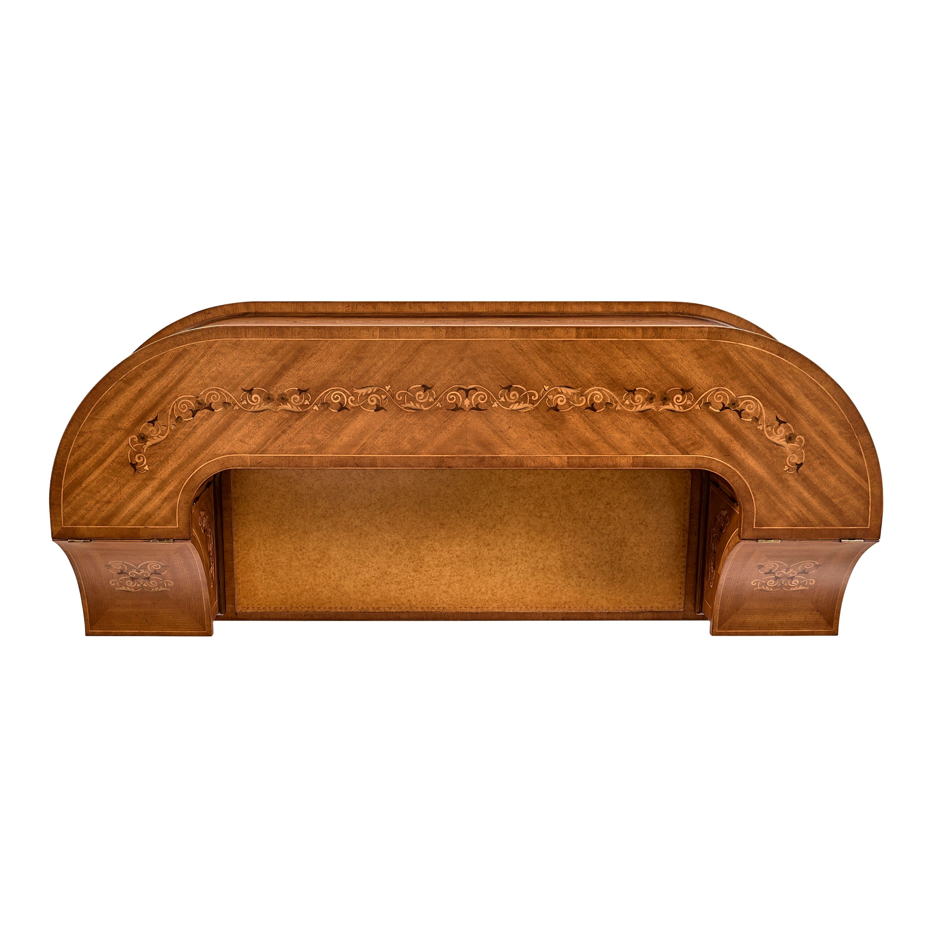 Jonathan Charles Carlton House Desk Faux Ebony Marquetry ( 492444-SAM-L001 )