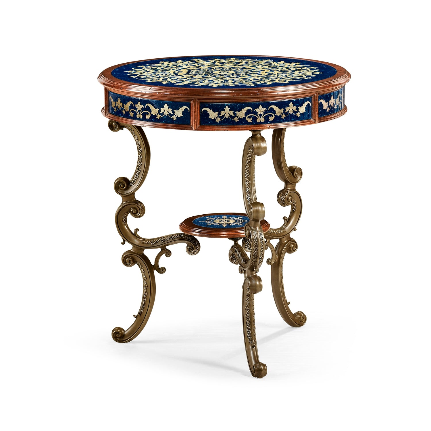 Jonathan Charles Lapis Blue Eglomise Side Table ( 492454-MAH-GEB )
