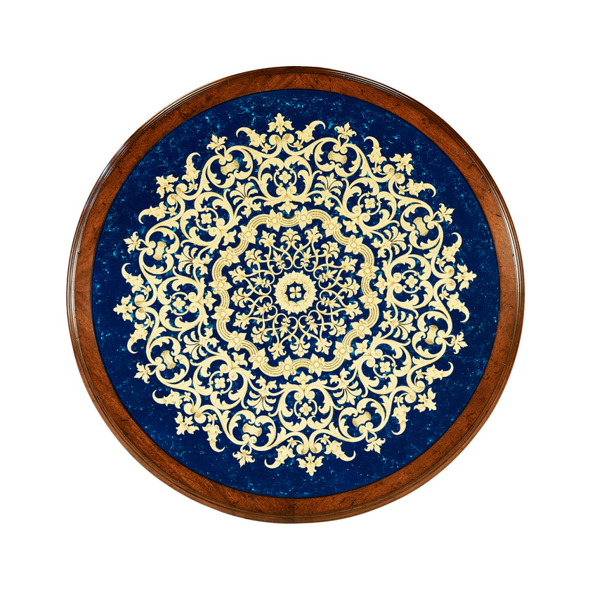 Jonathan Charles Lapis Blue Eglomise Side Table ( 492454-MAH-GEB )