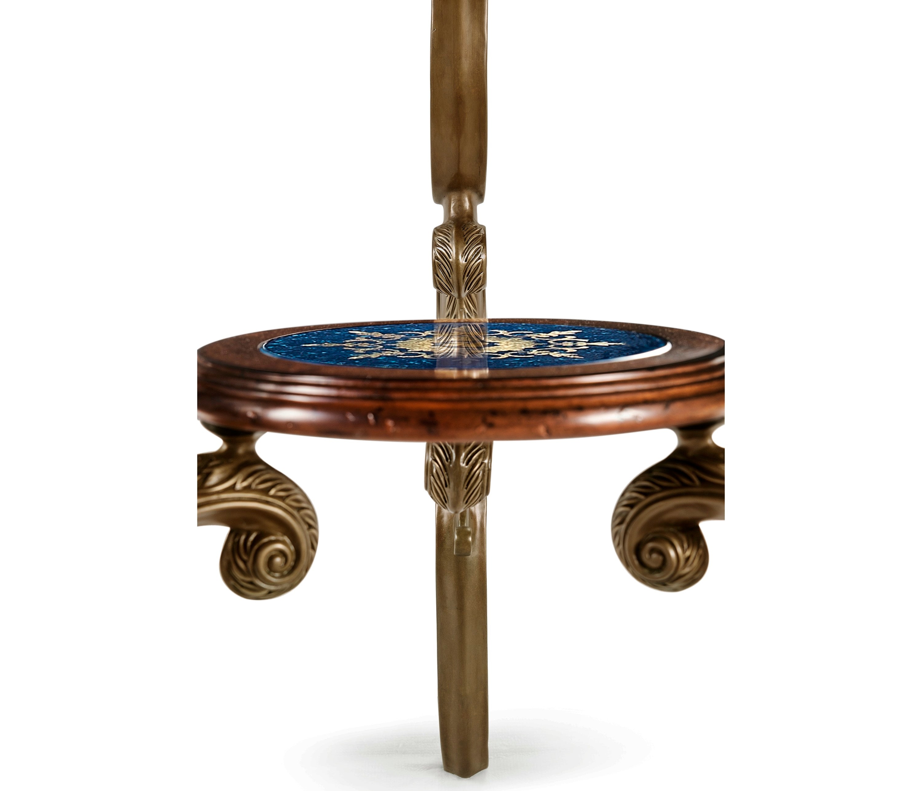 Jonathan Charles Lapis Blue Eglomise Side Table ( 492454-MAH-GEB )