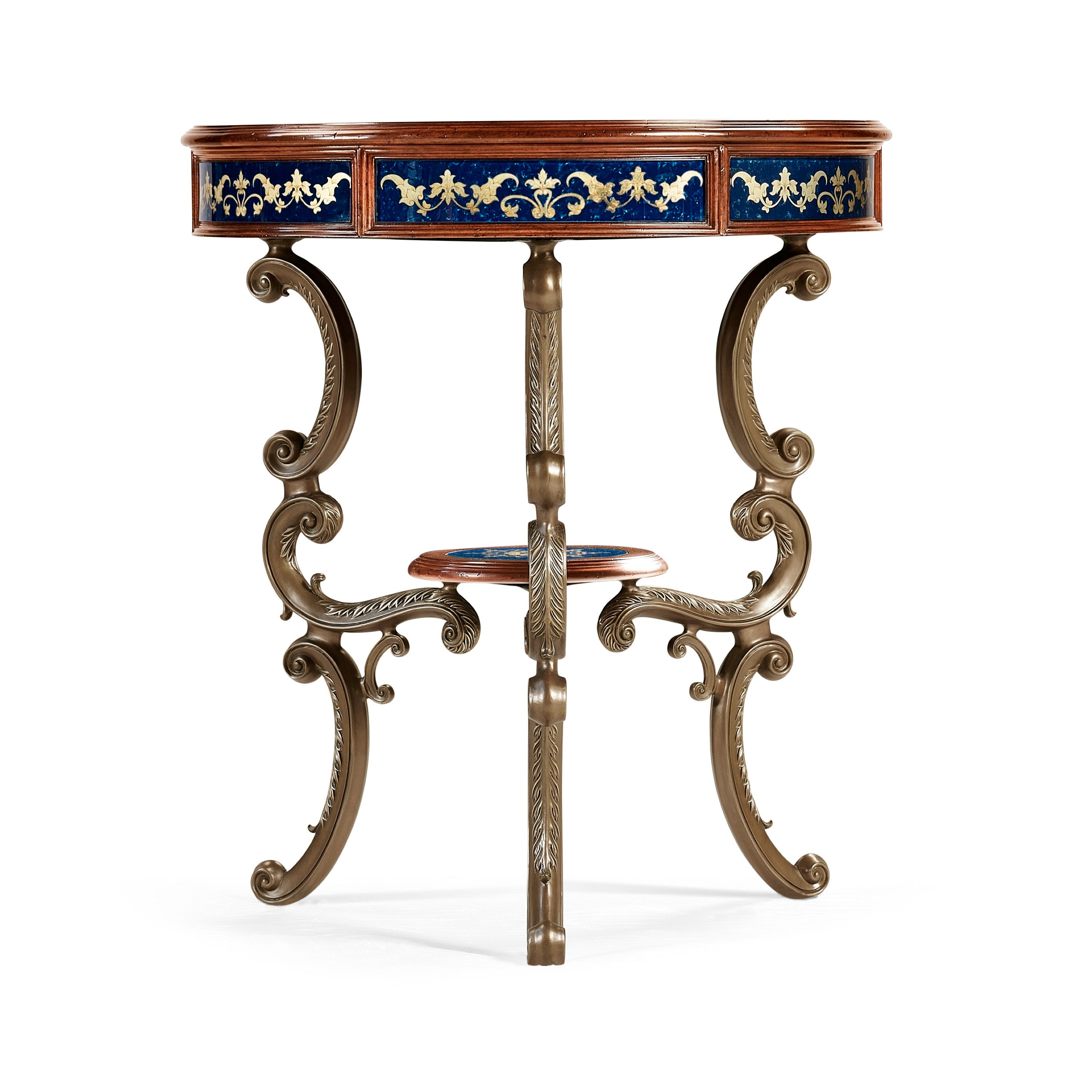 Jonathan Charles Lapis Blue Eglomise Side Table ( 492454-MAH-GEB )