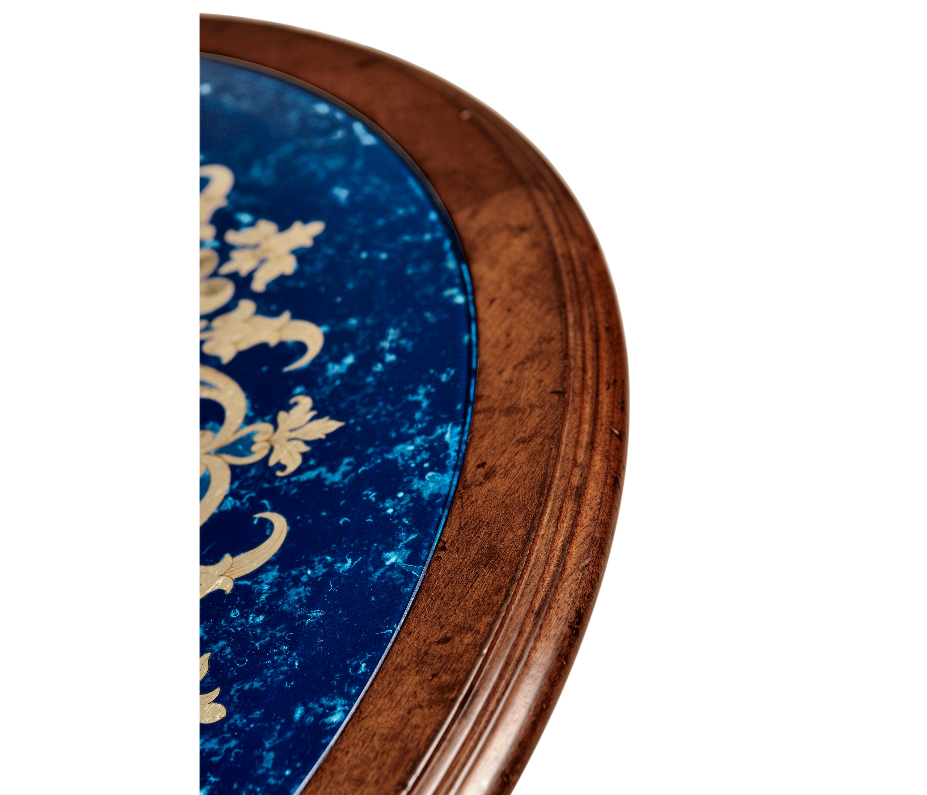 Jonathan Charles Lapis Blue Eglomise Side Table ( 492454-MAH-GEB )