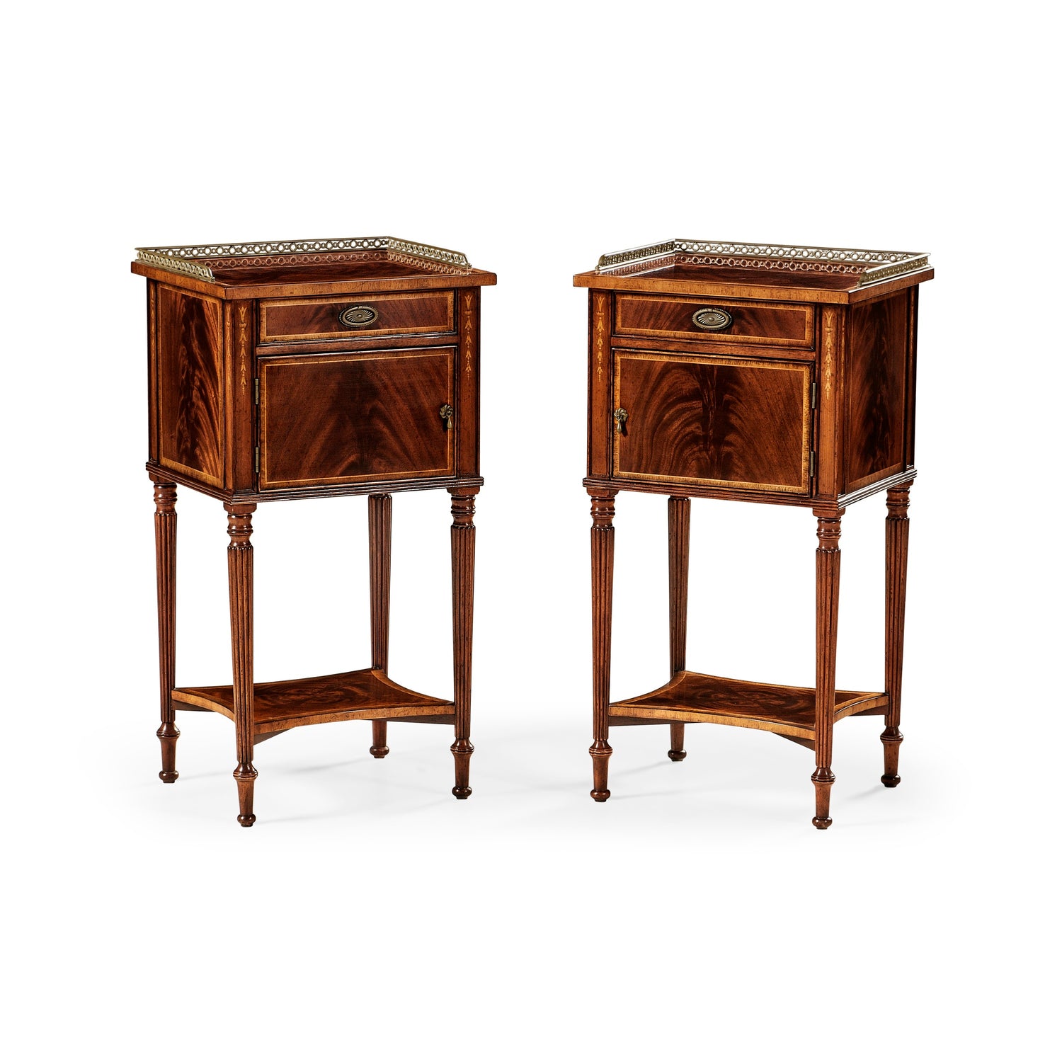 Jonathan Charles Pair of Mahogany Bedside Cabinets ( 492822-MAH )
