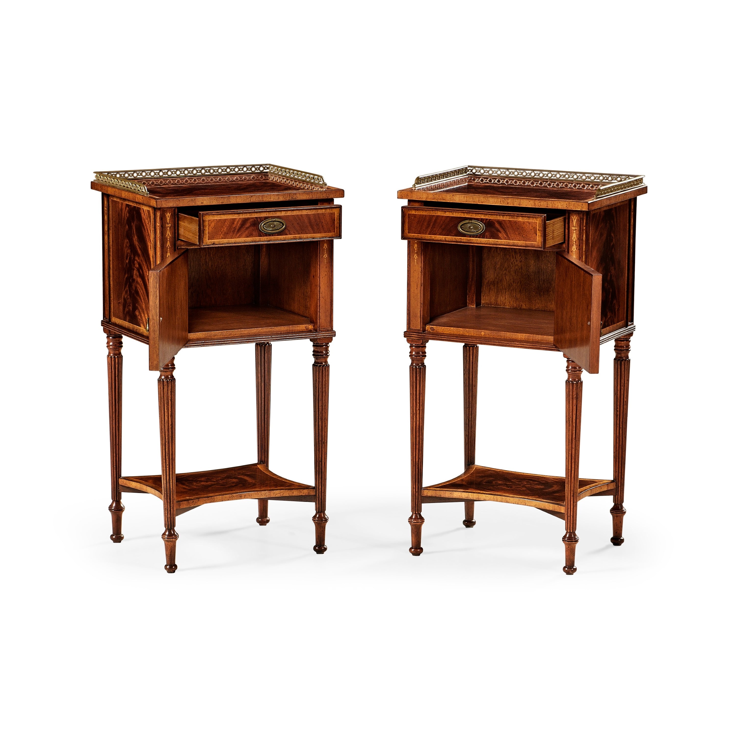 Jonathan Charles Pair of Mahogany Bedside Cabinets ( 492822-MAH )