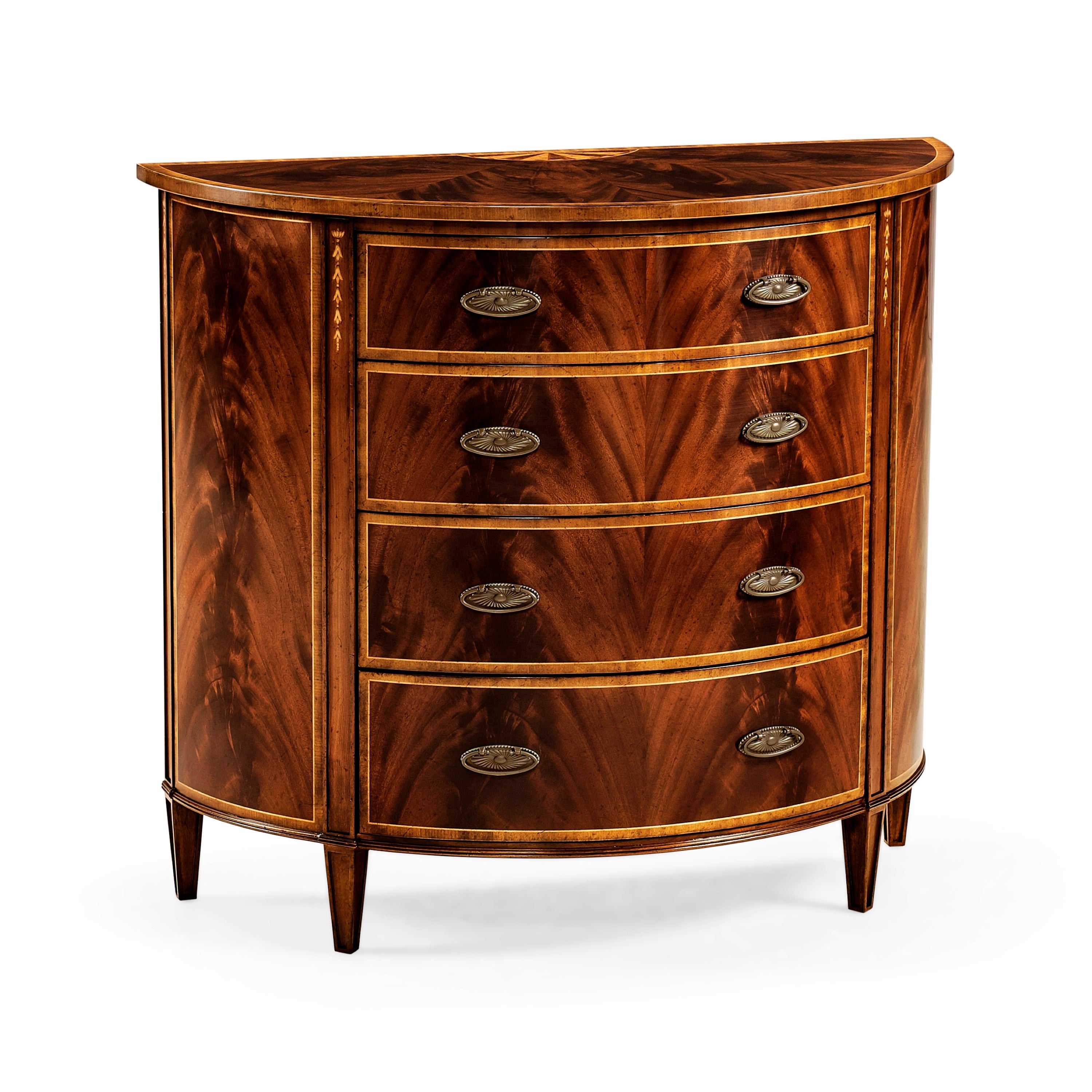 Jonathan Charles Mahogany Demilune Chest of Drawers ( 492659-MAH )