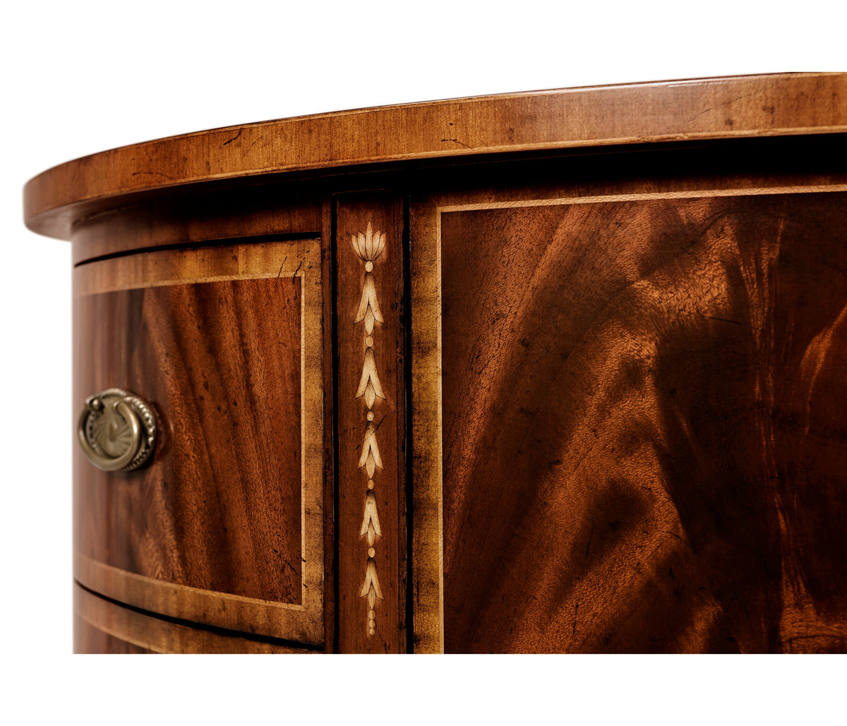 Jonathan Charles Mahogany Demilune Chest of Drawers ( 492659-MAH )