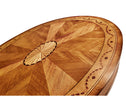Jonathan Charles Sheraton Satinwood Oval Coffee Table ( 492661-SAL )