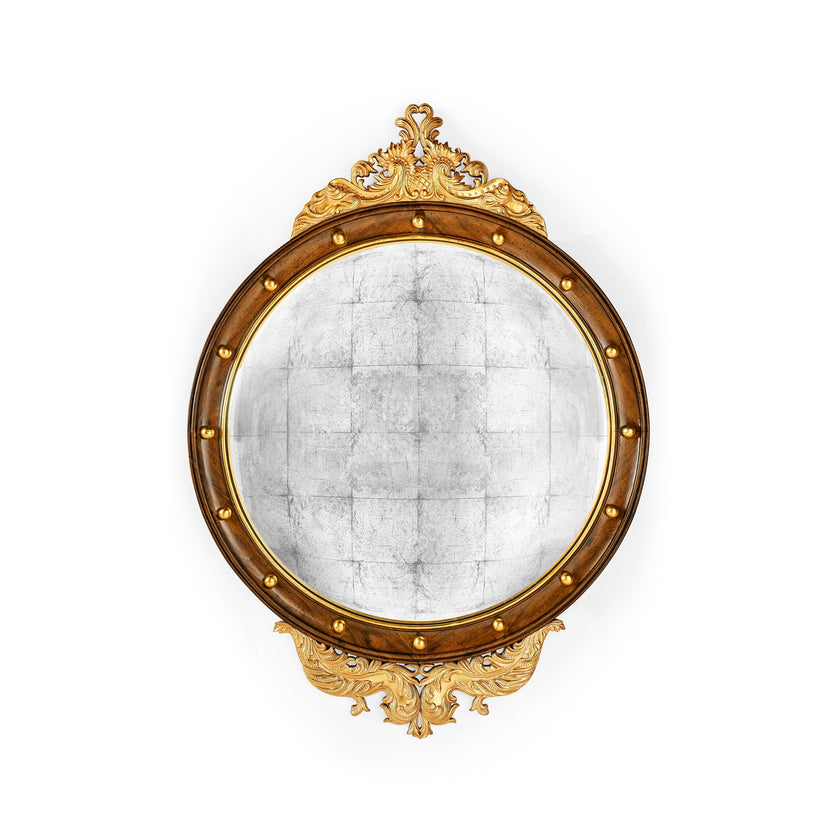 Jonathan Charles Regency Convex Eglomise Mirror ( 493028-GIL )