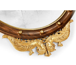 Jonathan Charles Regency Convex Eglomise Mirror ( 493028-GIL )