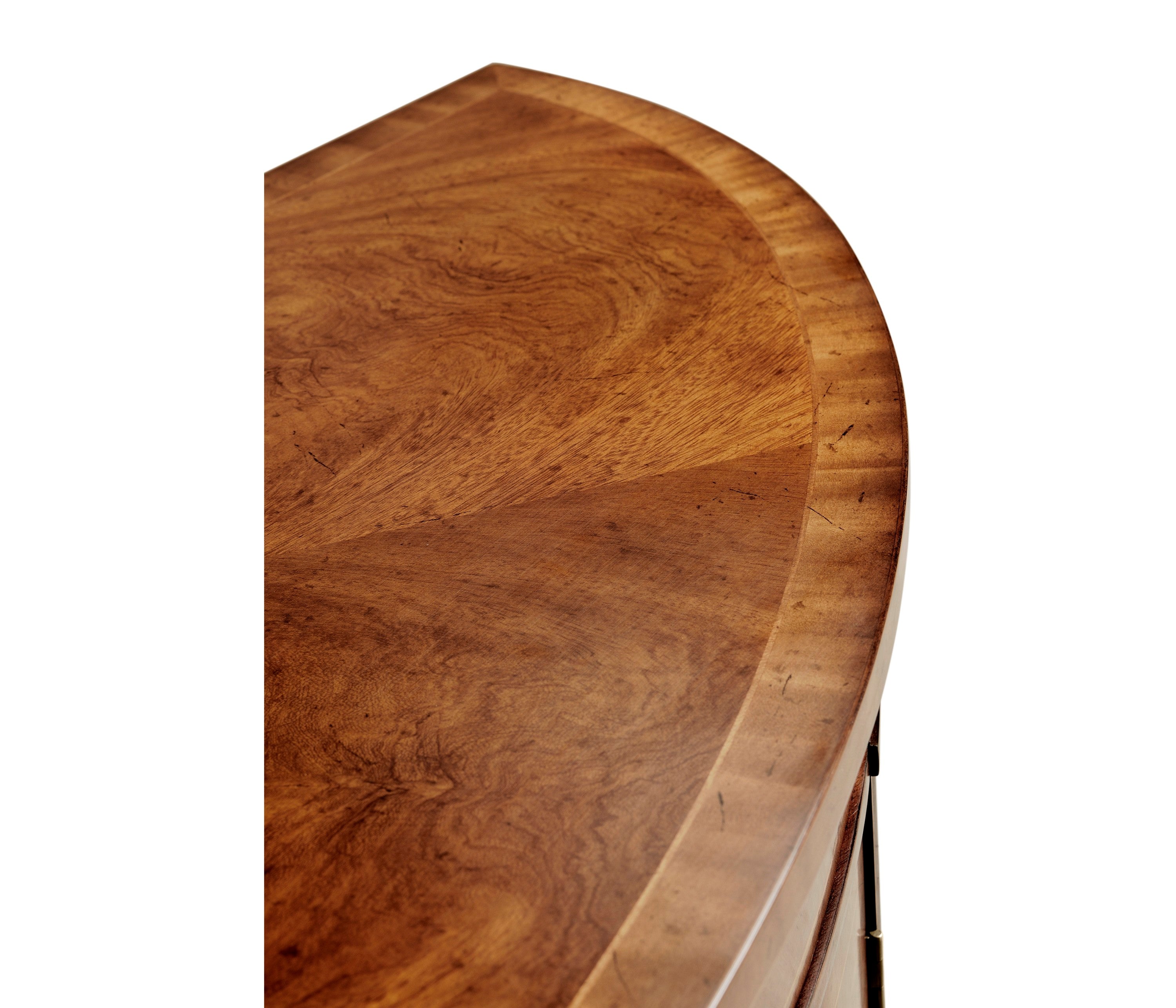 Jonathan Charles Crotch Walnut Demilune Sideboard ( 493075-CWM )