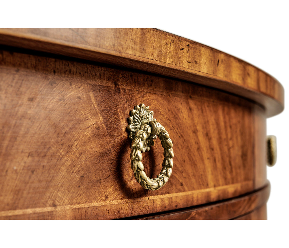 Jonathan Charles Crotch Walnut Demilune Sideboard ( 493075-CWM )