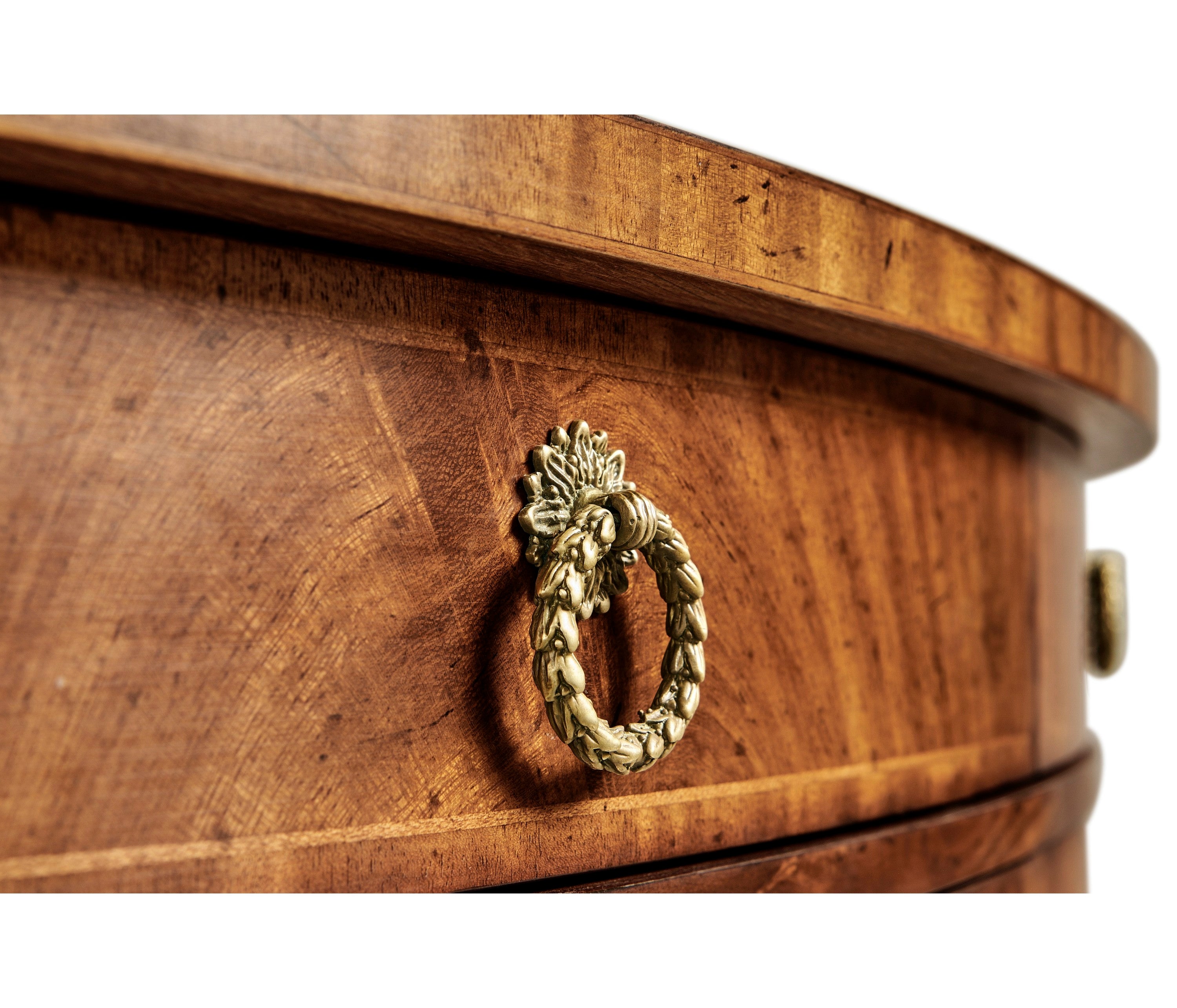 Jonathan Charles Crotch Walnut Demilune Sideboard ( 493075-CWM )