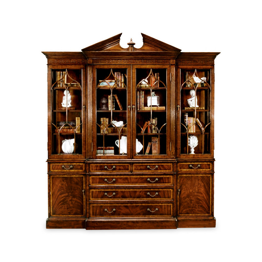 Jonathan Charles Triple Display Cabinet w/ Drawers