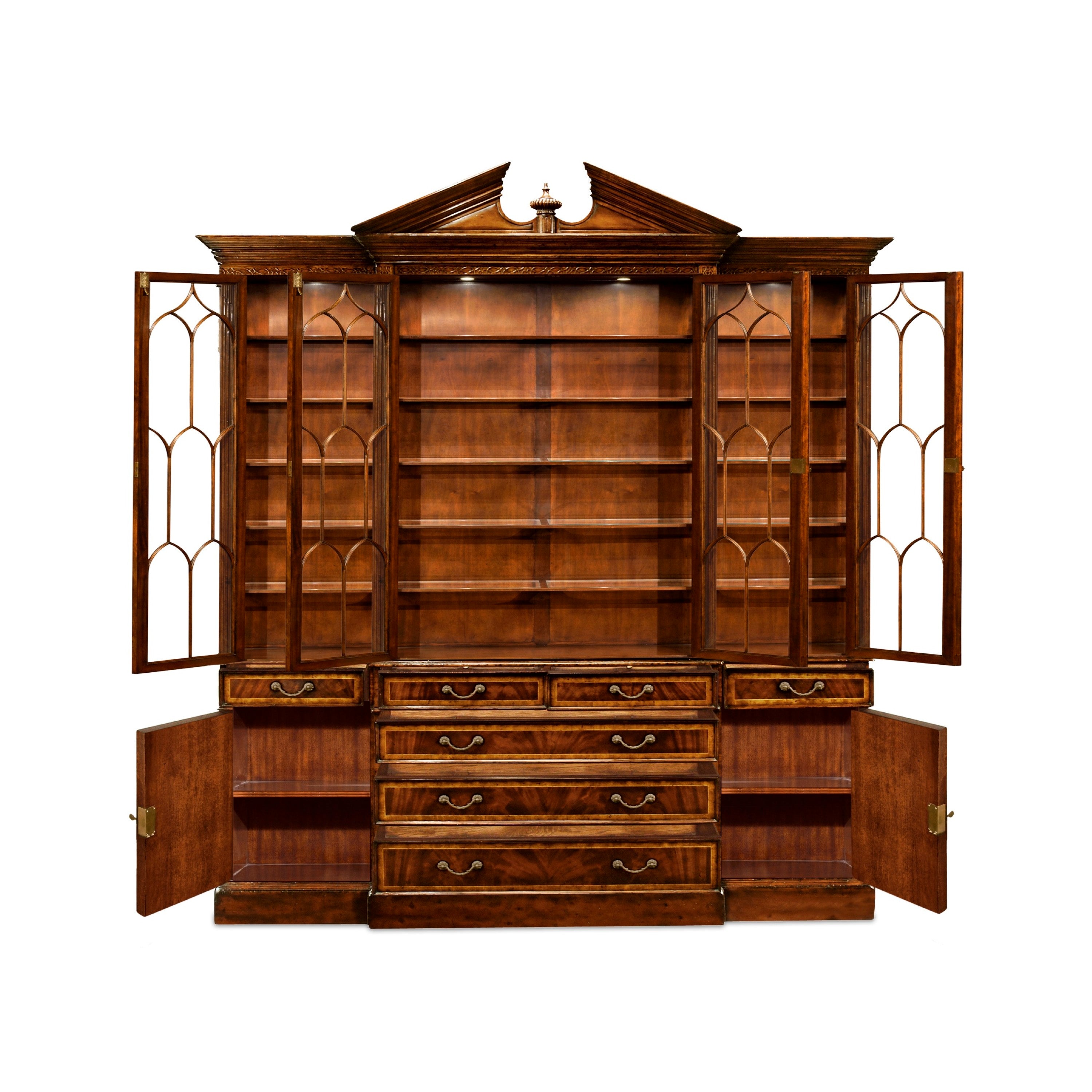 Jonathan Charles Triple Display Cabinet w/ Drawers