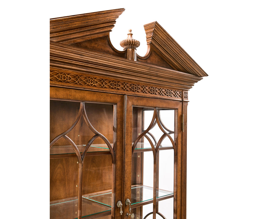 Jonathan Charles Glazed Display Cabinet w/ Drawers