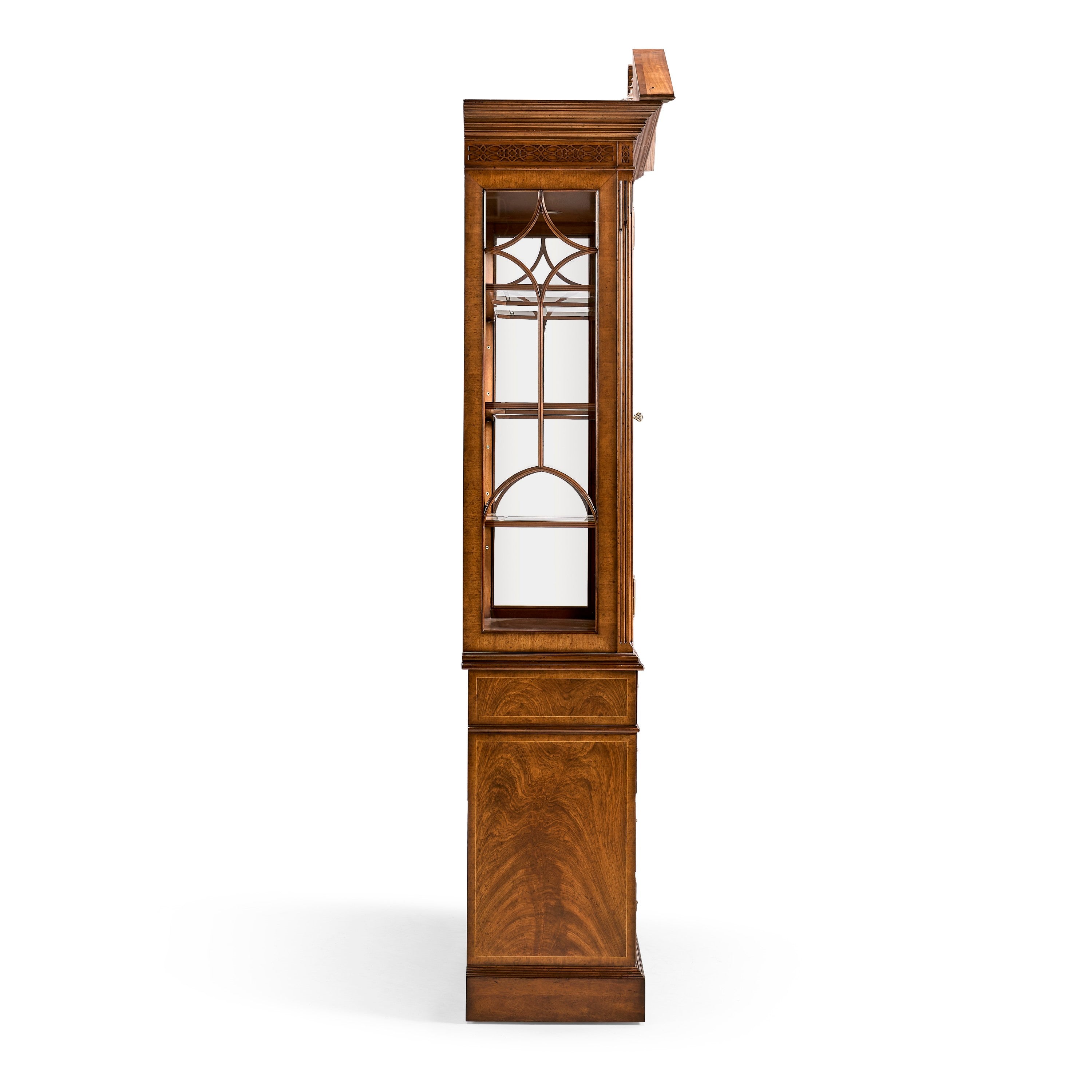 Jonathan Charles Glazed Display Cabinet w/ Drawers
