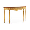 Jonathan Charles Louis IV Style Narrow Gilded Console ( 493239-GIL )