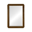 Jonathan Charles Dark Oak Rect Mirror with Carved Rosette ( 493116 )